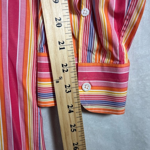 Maus & Hoffman Solemare XL Striped Button Down Shirt - Multicolor Summer Beach - Picture 8 of 11